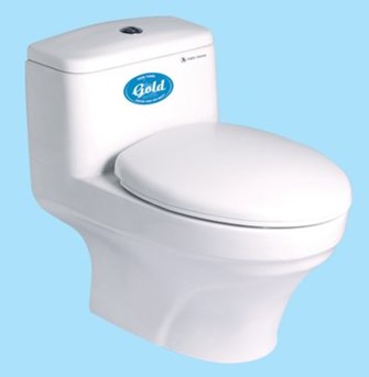Bồn cầu 1 khối thiên thanh Gold