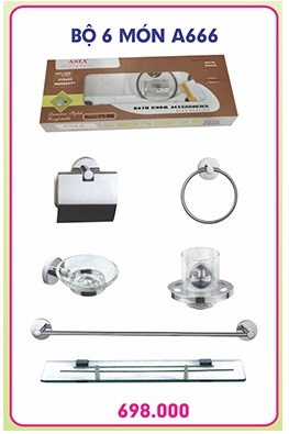 Bộ phụ kiện phòng tắm 6 món ASIA A666