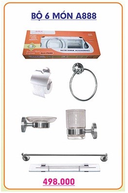 Bộ phụ kiện phòng tắm 6 món ASIA A888
