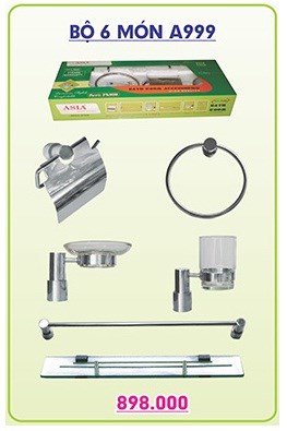 Bộ phụ kiện phòng tắm 6 món ASIA A999