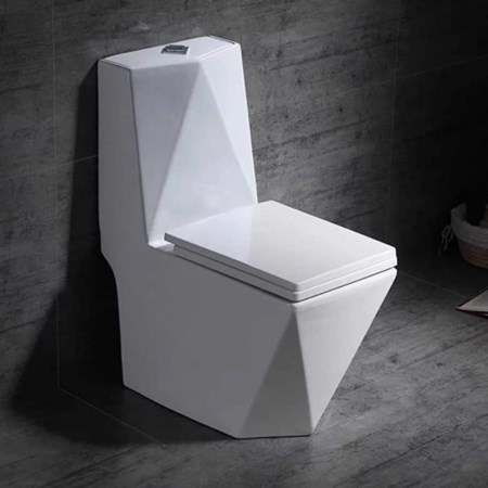 Bồn cầu kim cương trắng