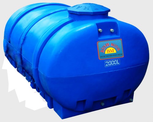 Bồn nước nhựa Bình Minh 2000 lít nằm ngang