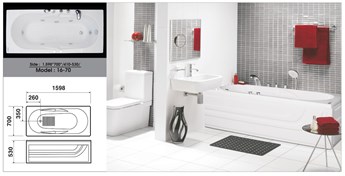Bồn tắm nằm Việt Mỹ 16-70