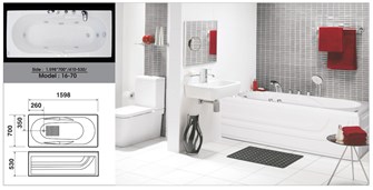 Bồn tắm nằm Việt Mỹ 16-70