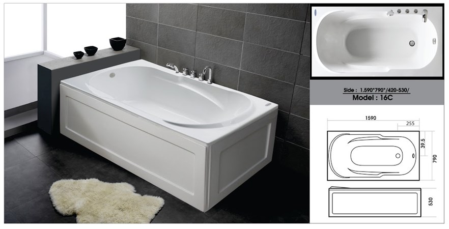 Bồn tắm nằm Việt Mỹ 16C 