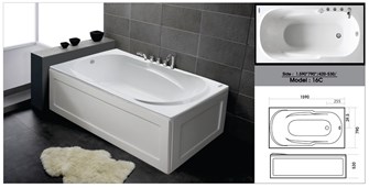Bồn tắm nằm Việt Mỹ 16C 