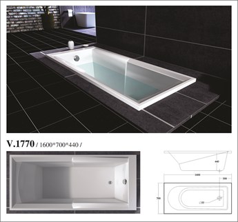 Bồn tắm xây VIỆT MỸ V-1770