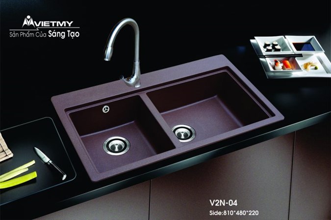 Chậu rửa chén đá Việt Mỹ V2N-04