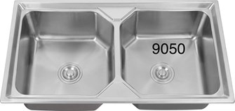 Chậu rửa chén inox 2 hộc 9050