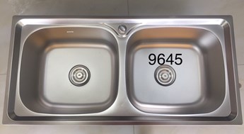 Chậu rửa chén inox 2 hộc 9645
