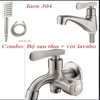 Combo sen tắm + vòi lavabo lạnh 