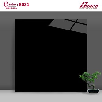 Đá bóng kiếng đen trơn Catalan 80x80cm 8031