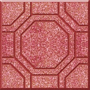Gạch Terrazzo bát quái QP5 - màu đỏ