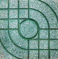 Gạch Terrazzo mắt nai QP1- màu xanh