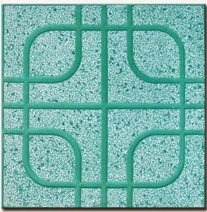 Gạch Terrazzo mắt phụng QP2-màu xanh