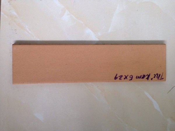 Gạch gốm thẻ màu kem 6x24cm