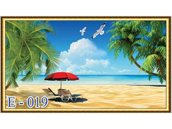 Gạch tranh thuyền và biển E019