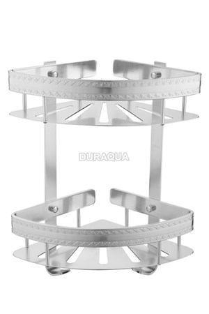 Kệ góc 2 tầng mạ Bạc Duraqua S5802