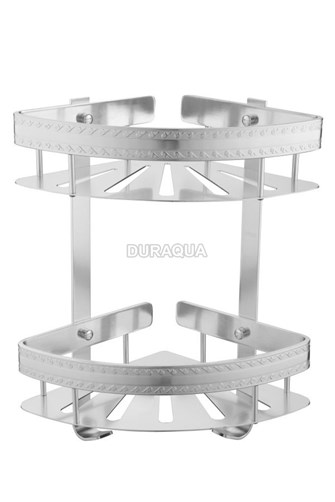 Kệ góc 2 tầng mạ Bạc Duraqua S5802