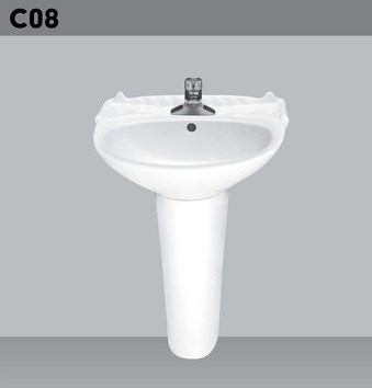 Lavabo chân đứng Hảo Cảnh C08