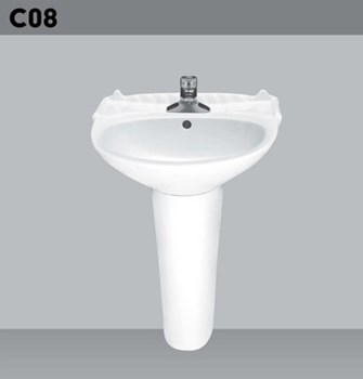 Lavabo chân đứng Hảo Cảnh C08
