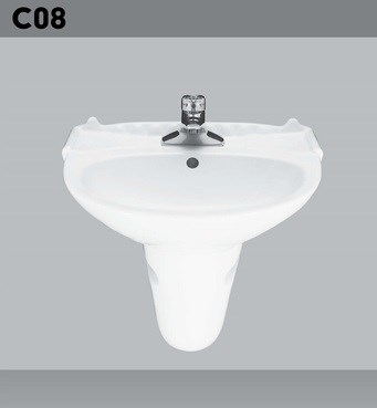 Lavabo chân treo Hảo Cảnh C08