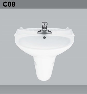Lavabo chân treo Hảo Cảnh C08