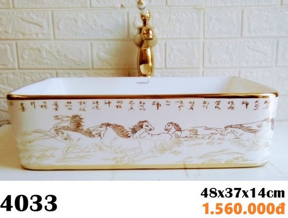 Lavabo đặt bàn Napoco 4033