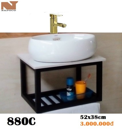 Lavabo kệ treo Napoco 880C