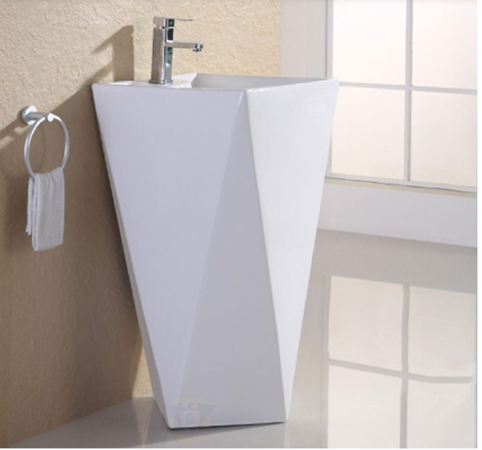 Lavabo trụ đứng kim cương
