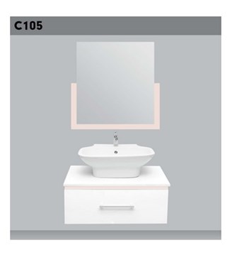 Lavabo tủ gương Hảo Cảnh C105