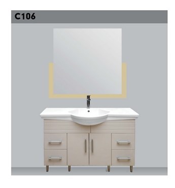 Lavabo tủ gương Hảo Cảnh C106