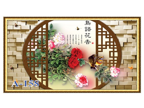 Tranh gạch phối họa tiết trang trí A158