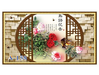 Tranh gạch phối họa tiết trang trí A158