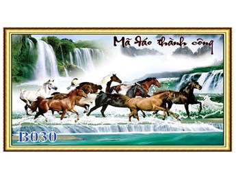 Tranh mã đáo thành công B030