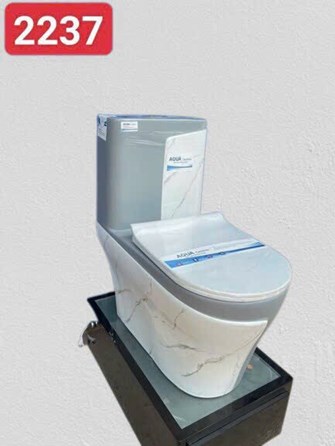 Bồn cầu liền khối AQUA Xám-vân 