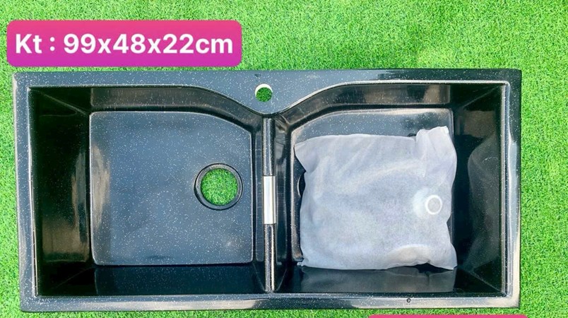 Chậu rửa chén đá 2 hộc DP9948