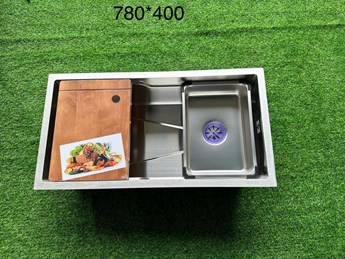 Chậu Rửa chén inox 1 hộc âm 7840
