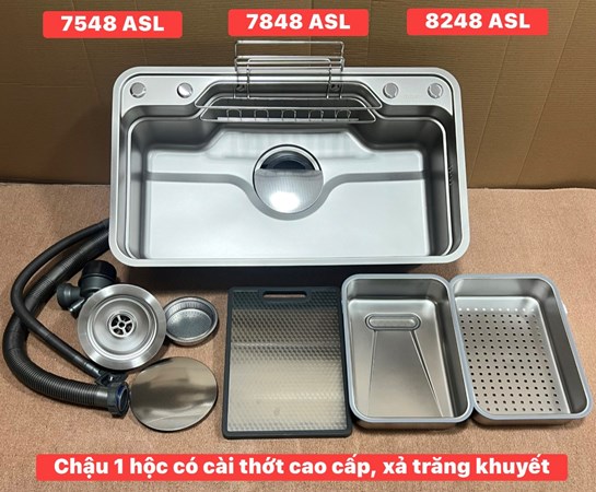 Chậu rửa chén Inox 304 - 1 hộc 8248 ASL