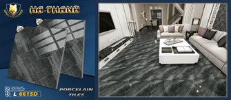 Gạch bóng kiếng Hà Thanh 60x60cm L6615D