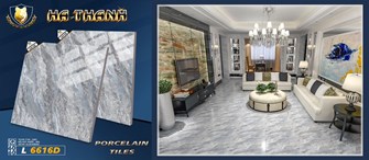 Gạch bóng kiếng Hà Thanh 60x60cm L6616D