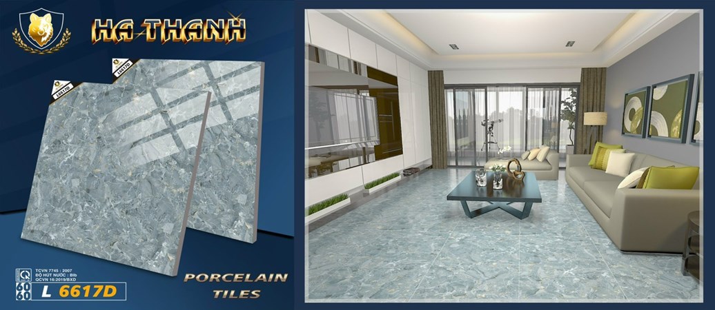 Gạch bóng kiếng Hà Thanh 60x60cm L6617D