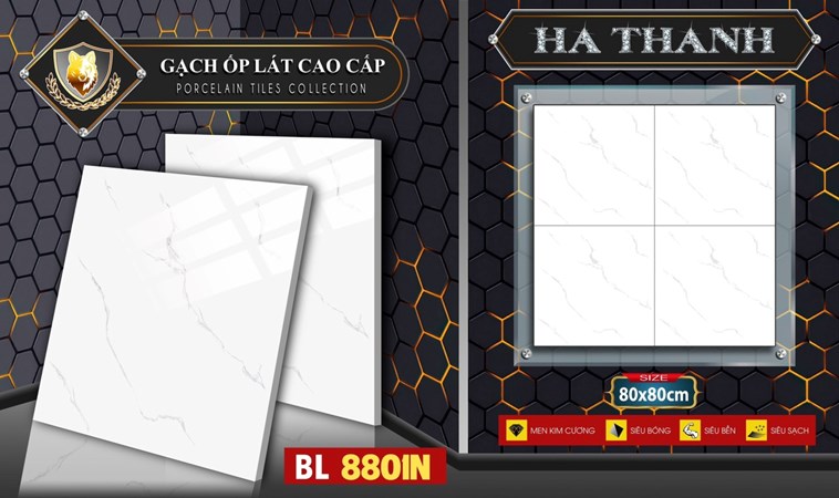 Gạch bóng kiếng Hà Thanh 80x80cm BL8801N