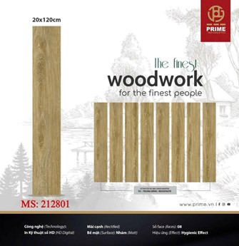 Gạch PRIME 20x120cm thẻ gỗ 212801