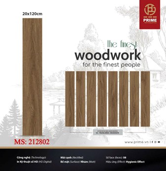 Gạch PRIME 20x120cm thẻ gỗ 212802