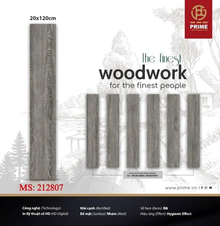 Gạch PRIME 20x120cm thẻ gỗ 212807