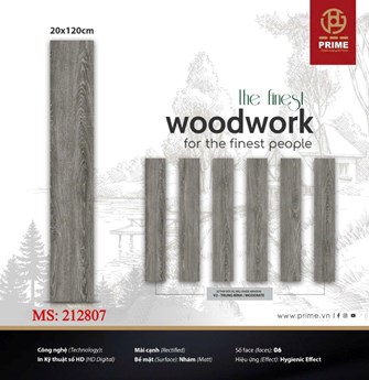 Gạch PRIME 20x120cm thẻ gỗ 212807