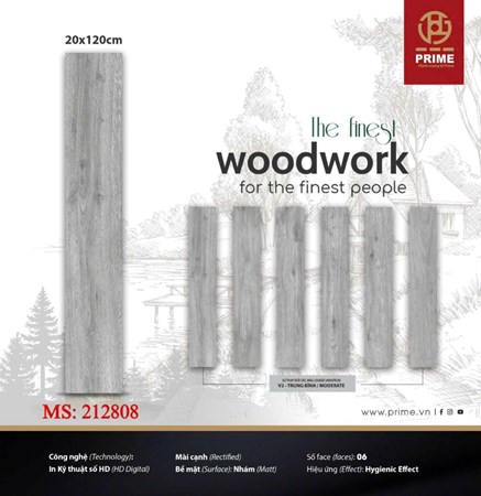 Gạch PRIME 20x120cm thẻ gỗ 212808