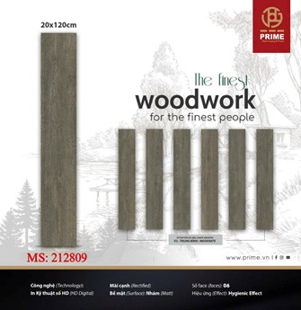 Gạch PRIME 20x120cm thẻ gỗ 212809