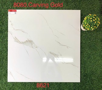 Gạch PRIME 80x80cm bóng Carving Gold 8621